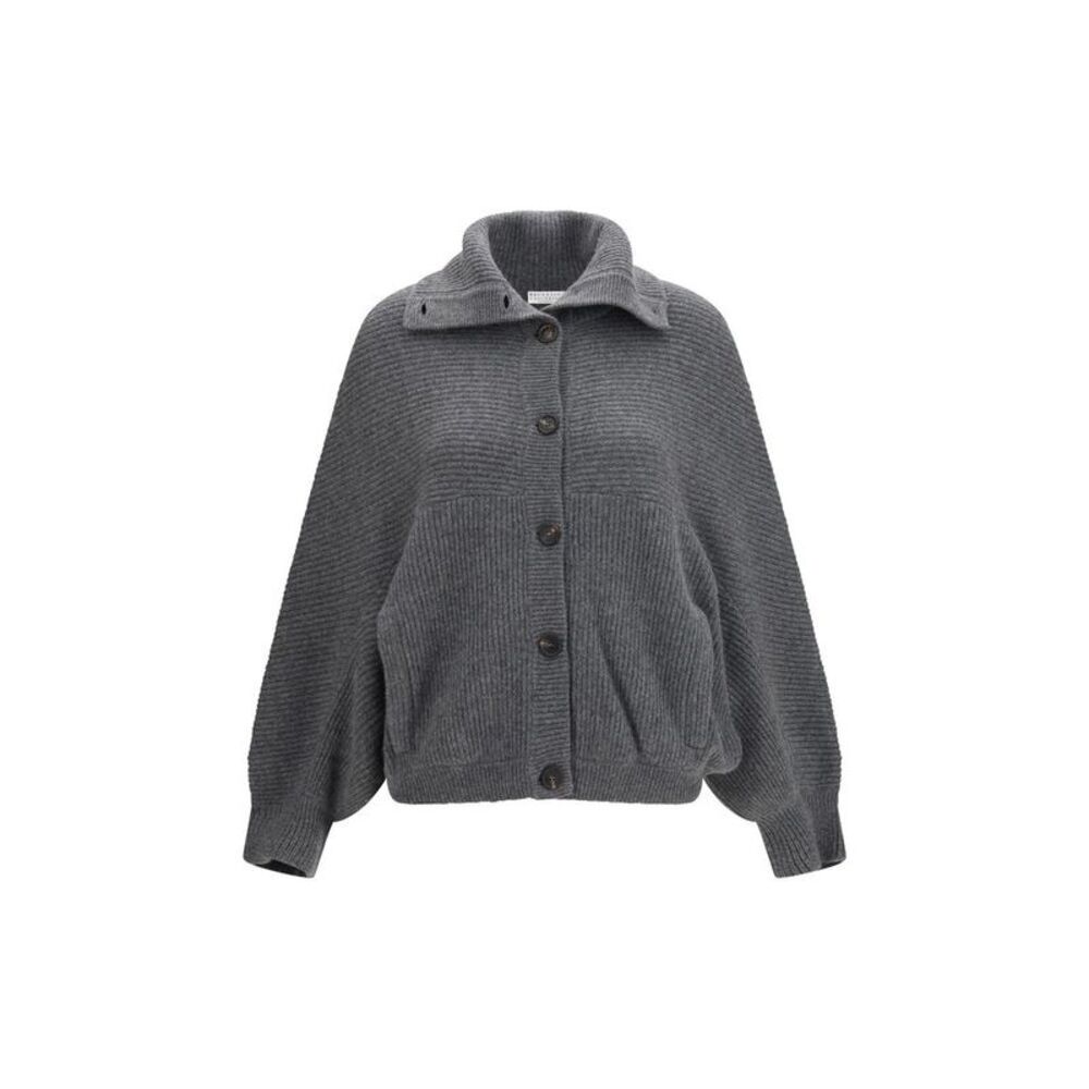 Brunello Cucinelli Gray Cashmere Women's Cardigan
